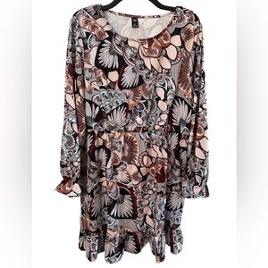 Shein Plus Size, Floral Ruffle Dress